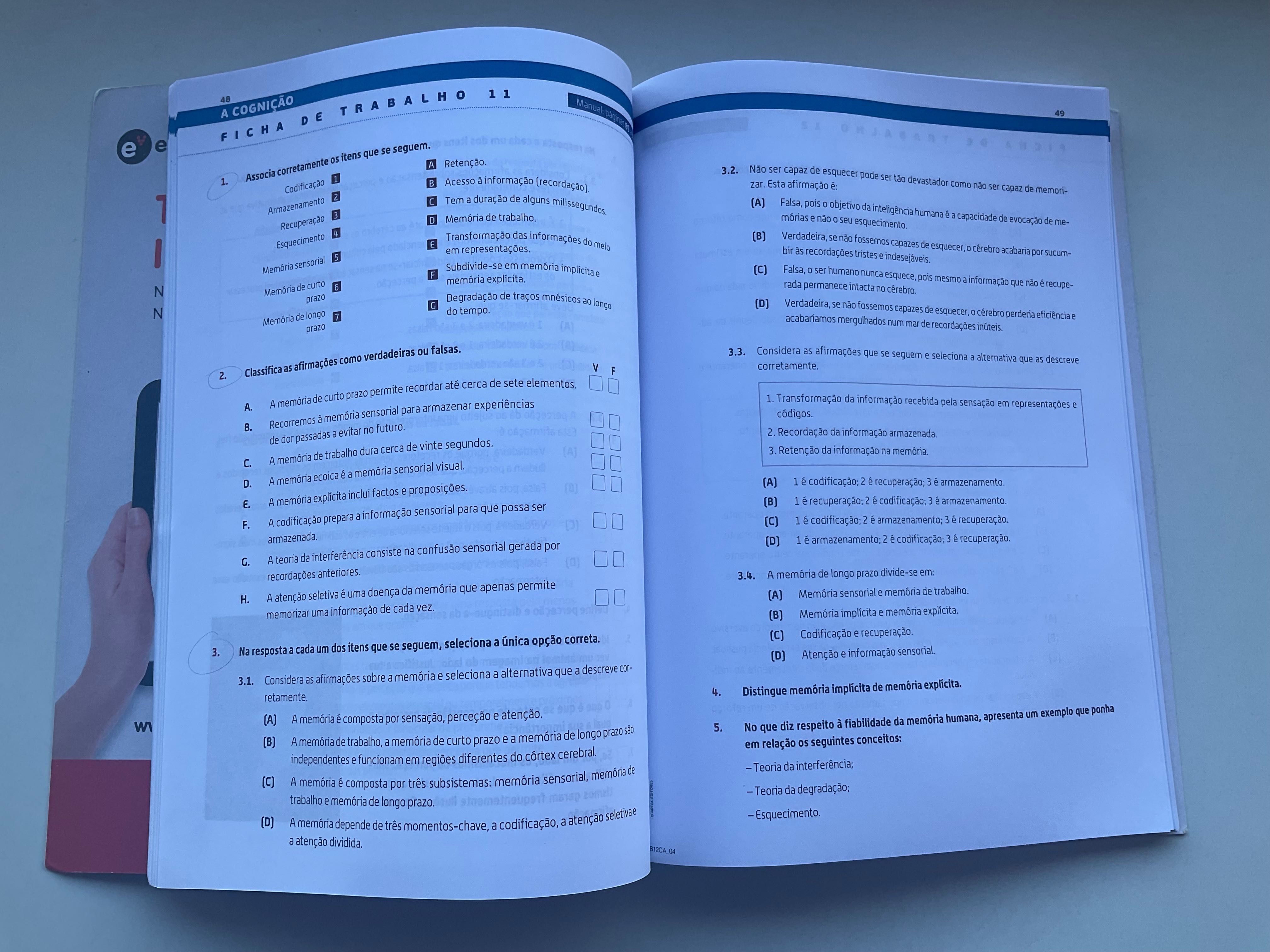 Nós 12º ano - Psicologia B - Ensino Secundário - Caderno de Atividades