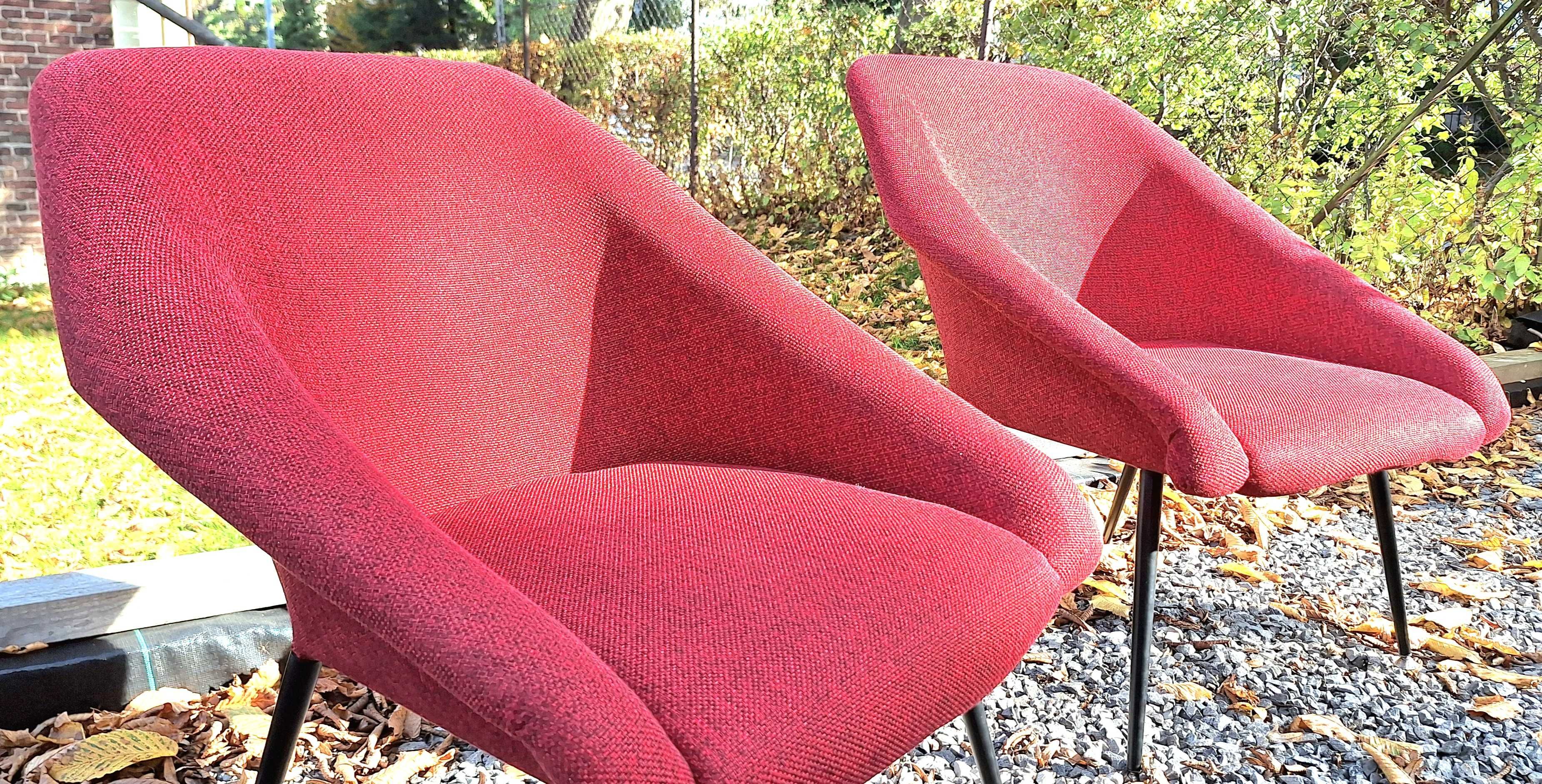 Fotele model Ewa, z orginalną tapicerką w idealnym stanie, lata 60-70