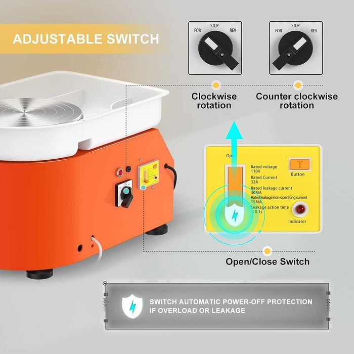 Електричний гончарний круг / Электрический гончарный станок Vayotoy