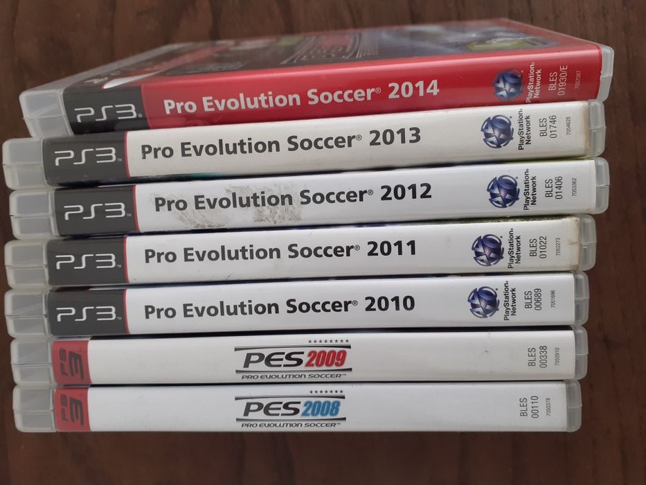 Jogos PlayStation 3 PES de 2008 a 2014 com manuais originais