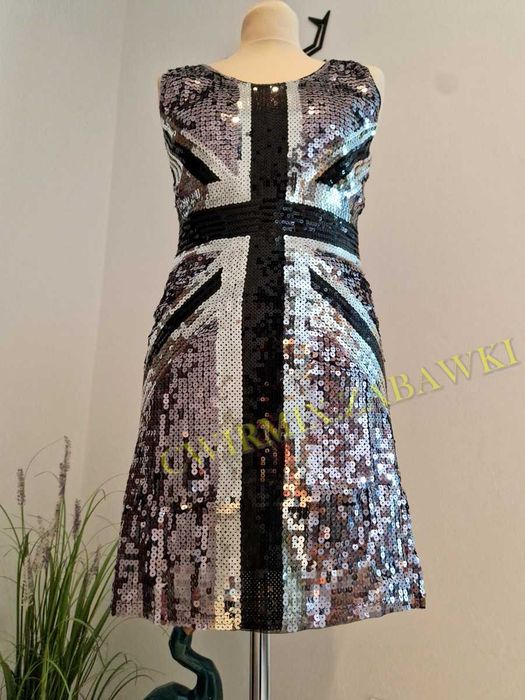 Halloween Karnawał kostium Sukienka cekinowa Brytyjka