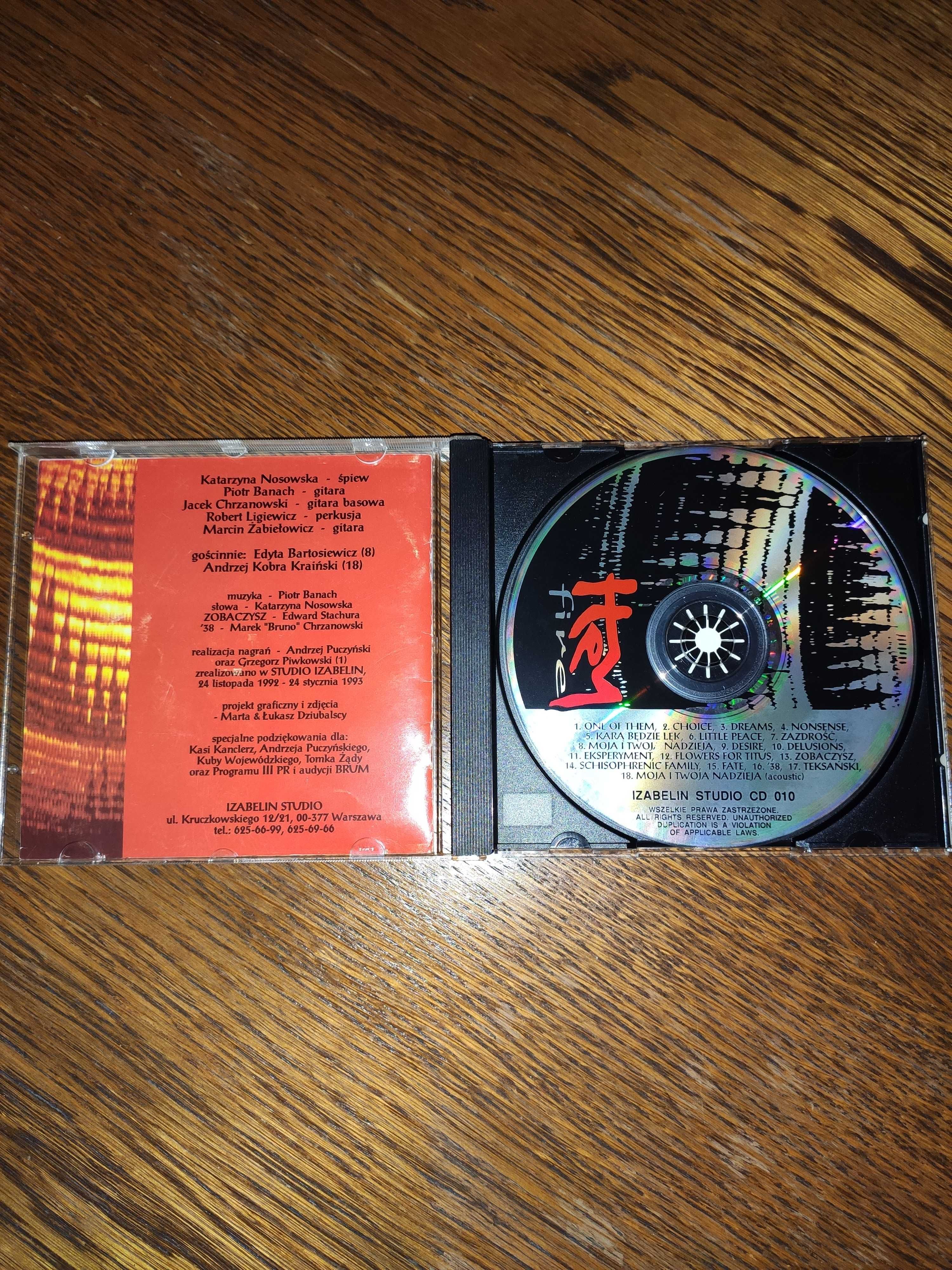 Hey - Fire, CD 1993, Izabelin, czerwone logo, Nosowska, Banach