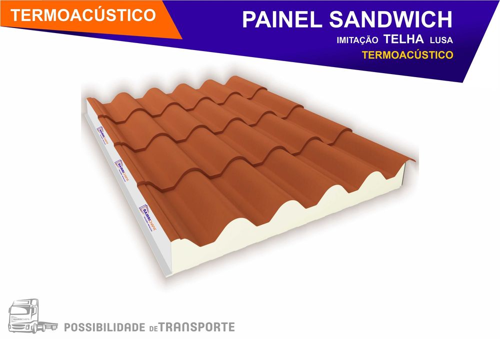 Painel SandWich, Coberturas e Fachadas - Lote Segunda Escolha em STOCK