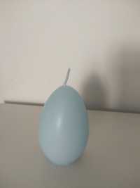 Świeczka jajko wielkanocne niebieska