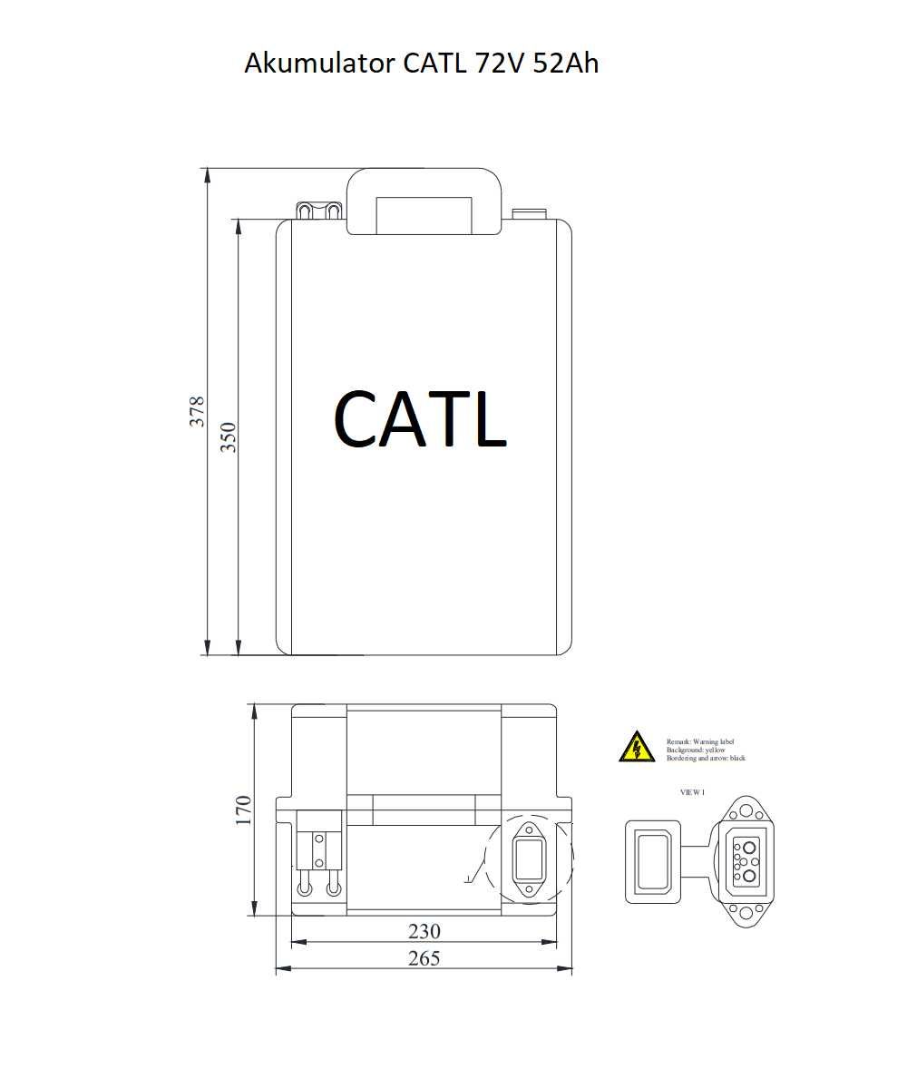 Akumulator 72V 50Ah CATL 3000 cykli