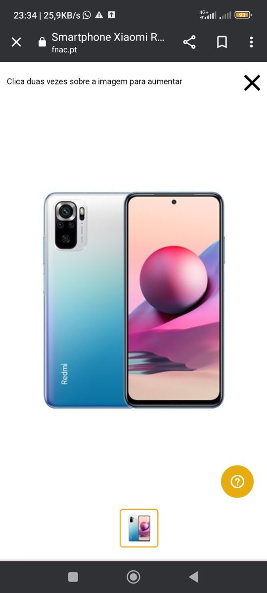 Redmi note 10 S como novo