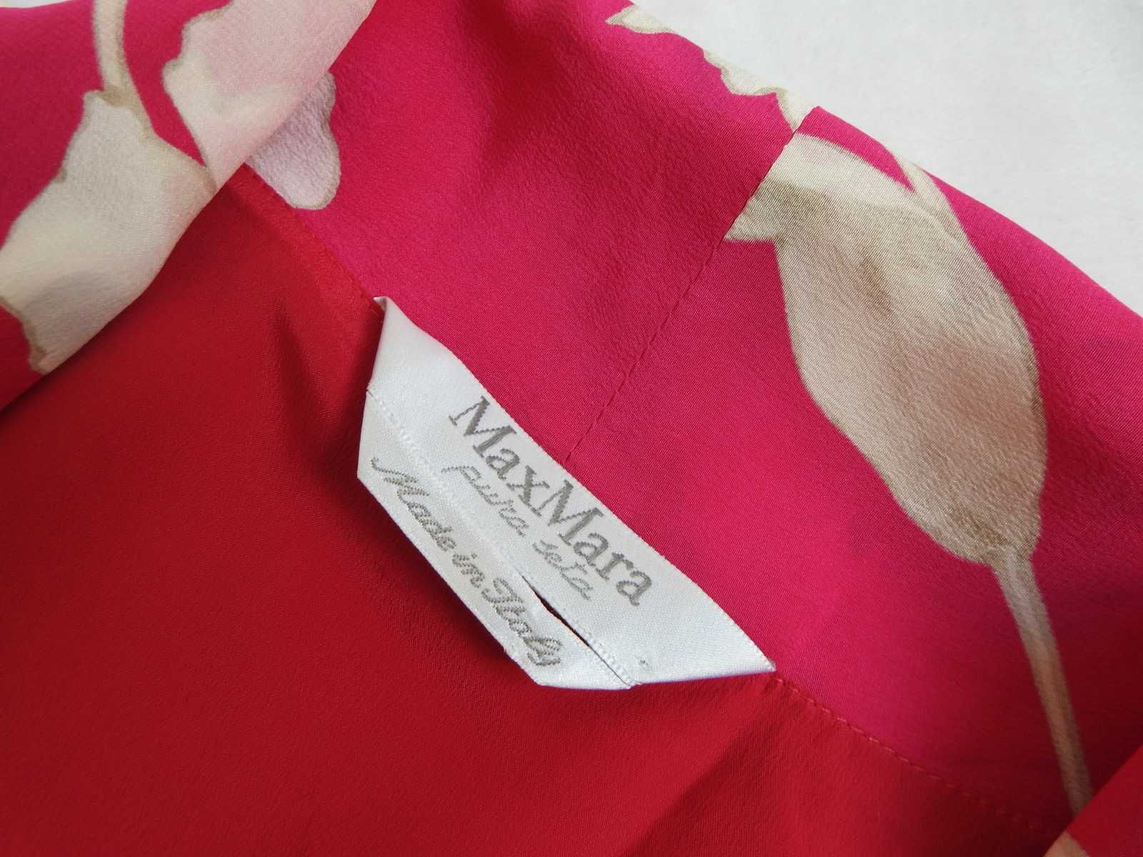 Max Mara jedwabna elegancka sukienka wesele jedwab silk soie L XL