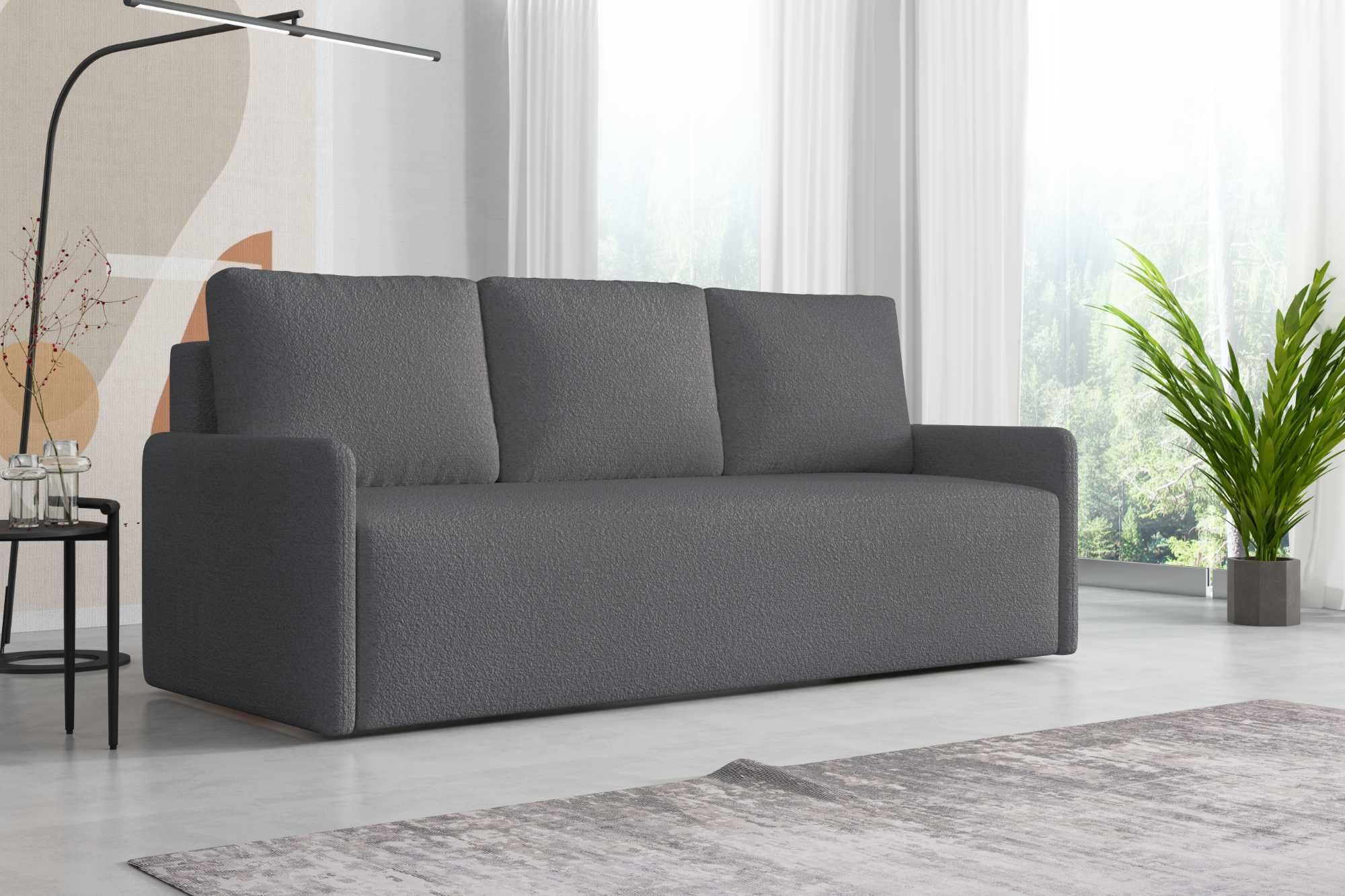 Kanapa Flavio. Sofa, wersalka. Sprężyny bonell, tkanina boucle baranek