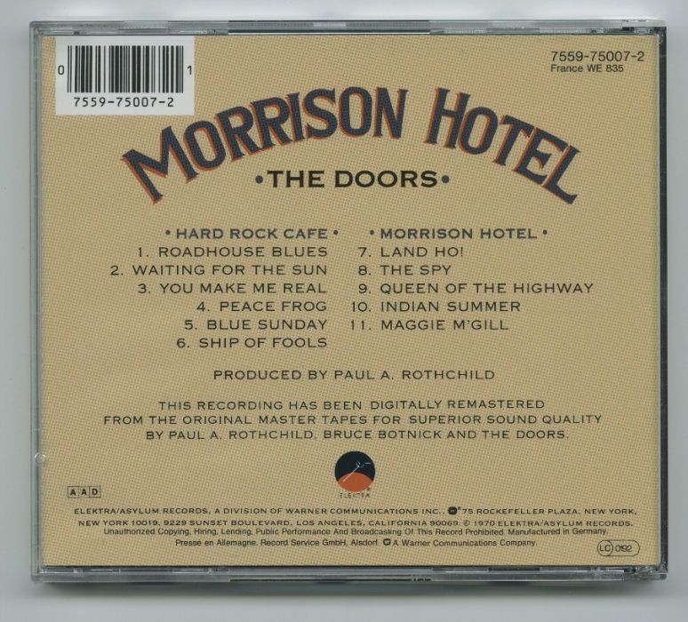 2 CD's - The Doors (1 duplo)