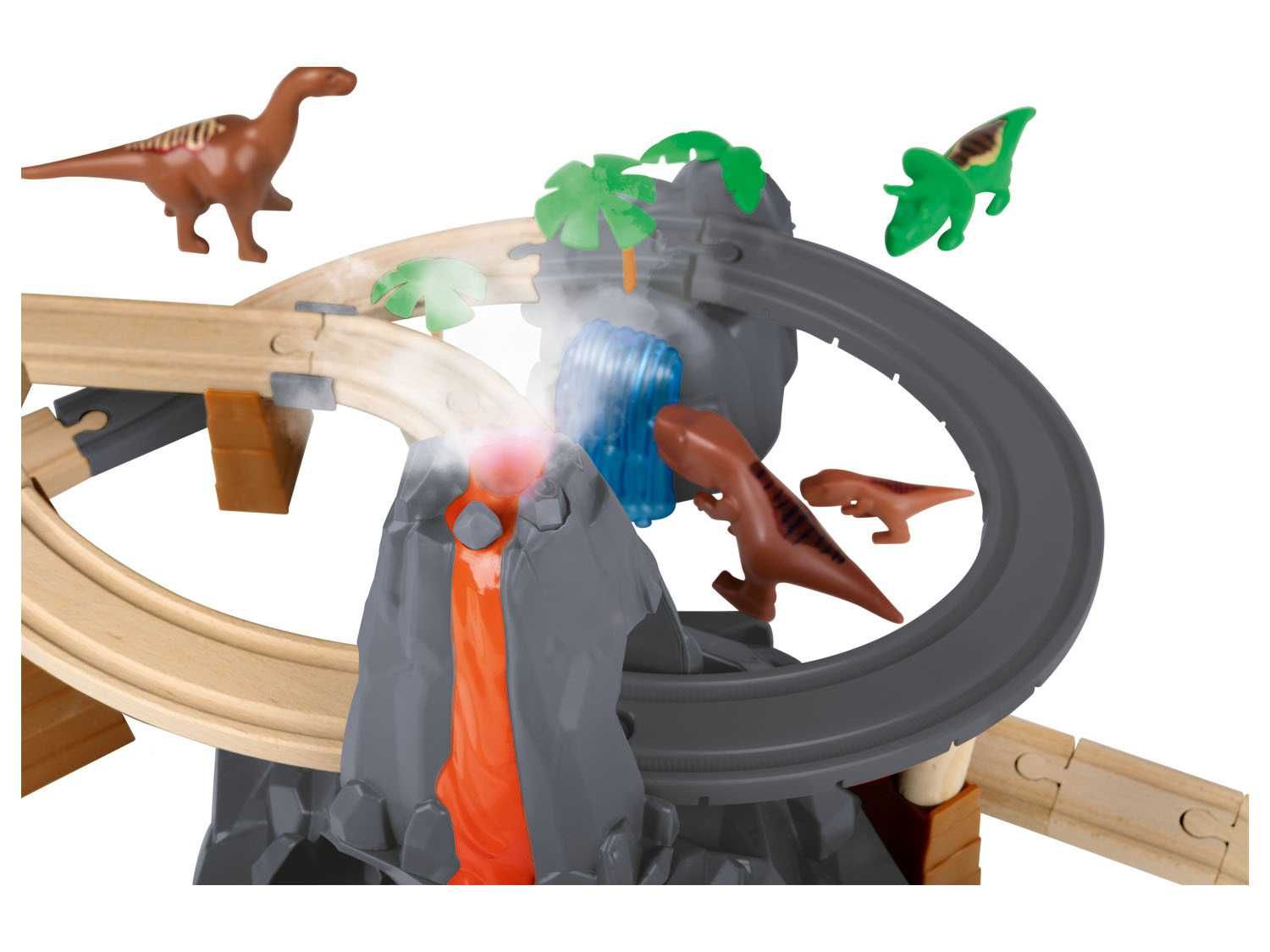 Playtive Drewniana kolejka - Park Dinozaurów