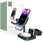 tech-protect qi15w-a27 3in1 magnetic magsafe wireless charger black