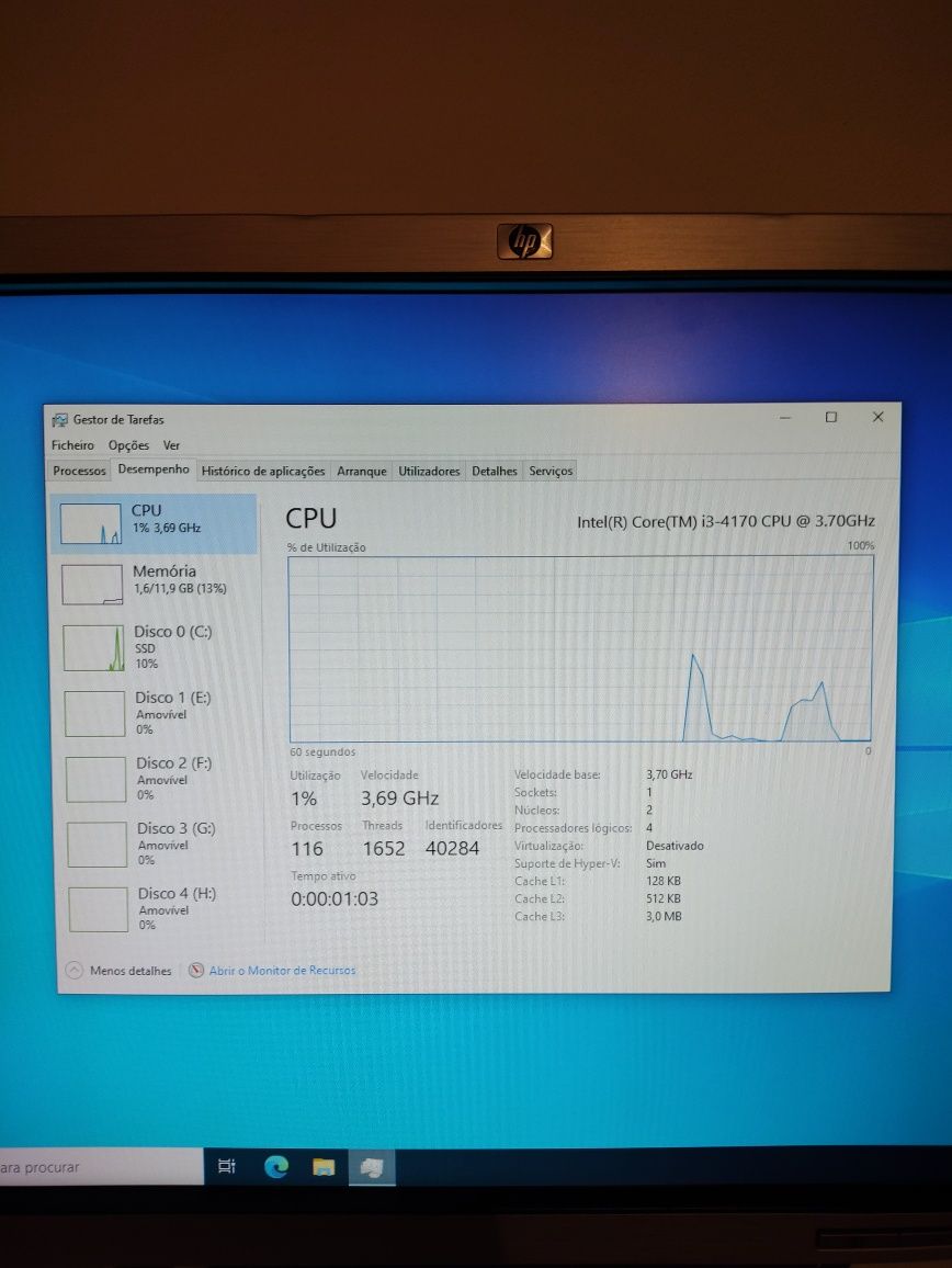 Computador i3 4170 com de 12GB ram