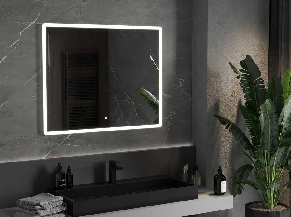 Lustro LED 100x80 cm – Podświetlane, Antypara, Łazienkowe GIGANT NOWE