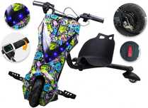 Elektryczny Gokart Driftujący 250W LED, Bluetooth, Regulacja, 15 km/h