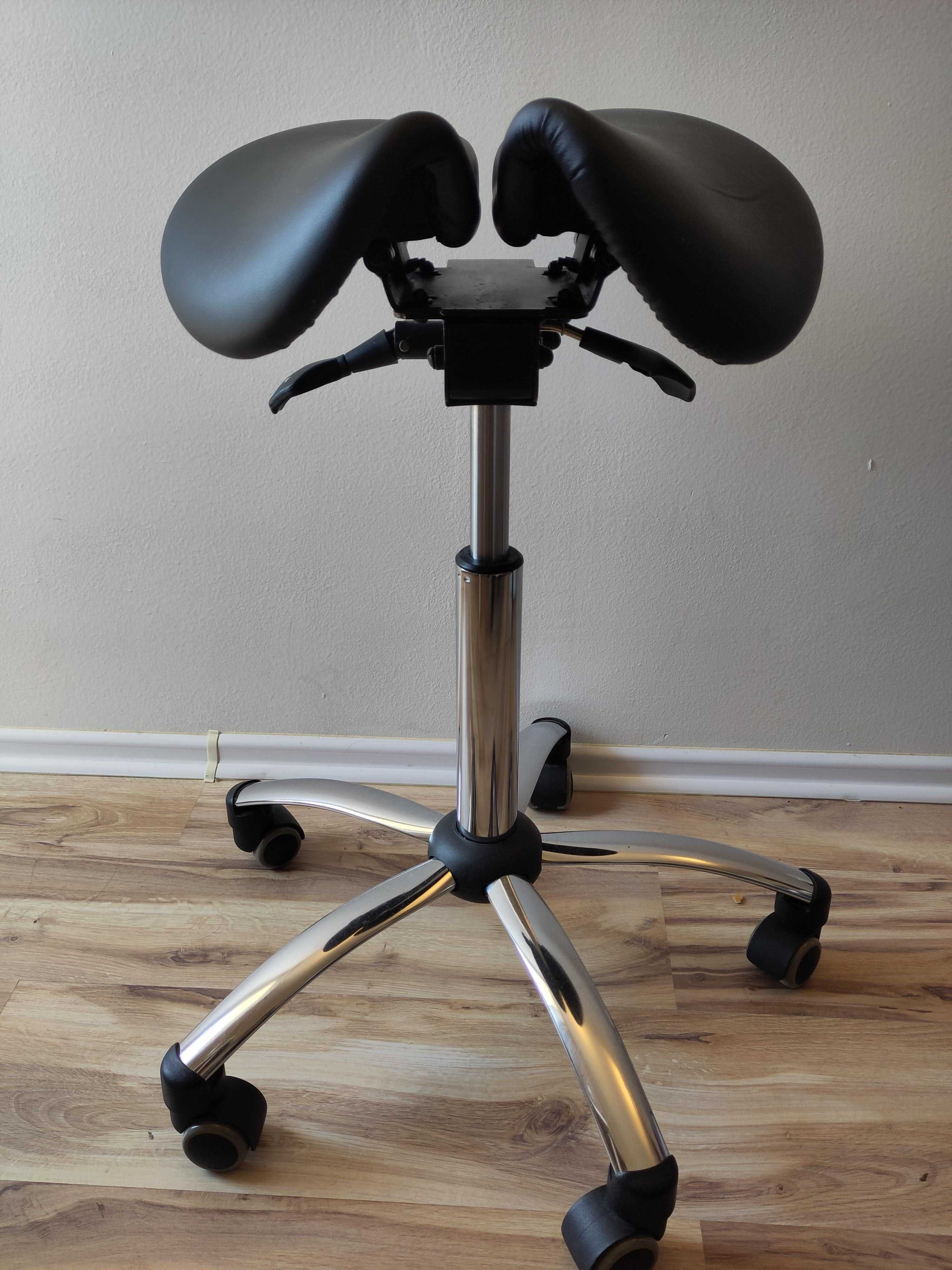 Taboret obrotowy siodłowy Teqler