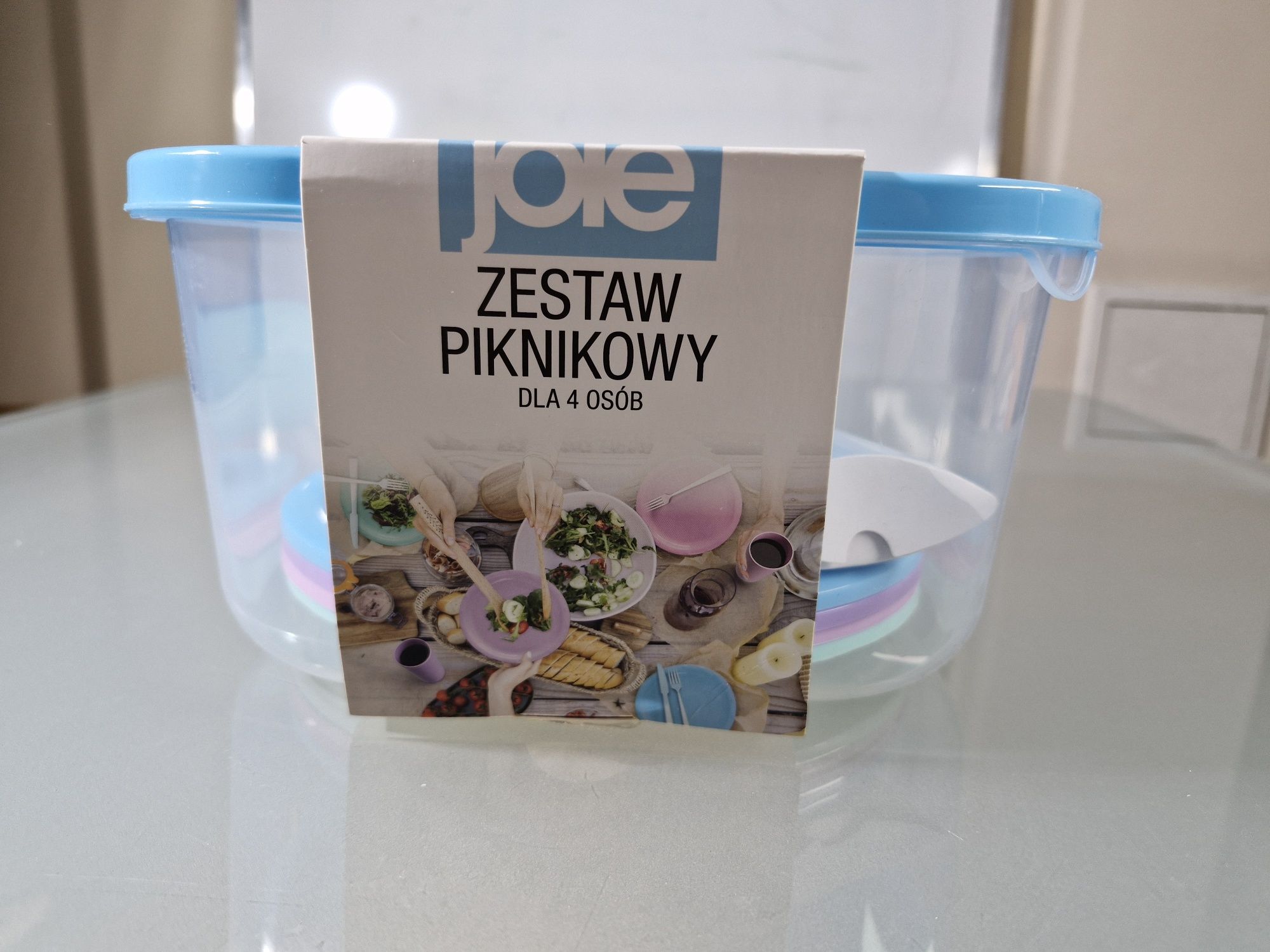 Zestaw Piknikowy dla 4 osób joie Kolorowy z Pojemnikiem