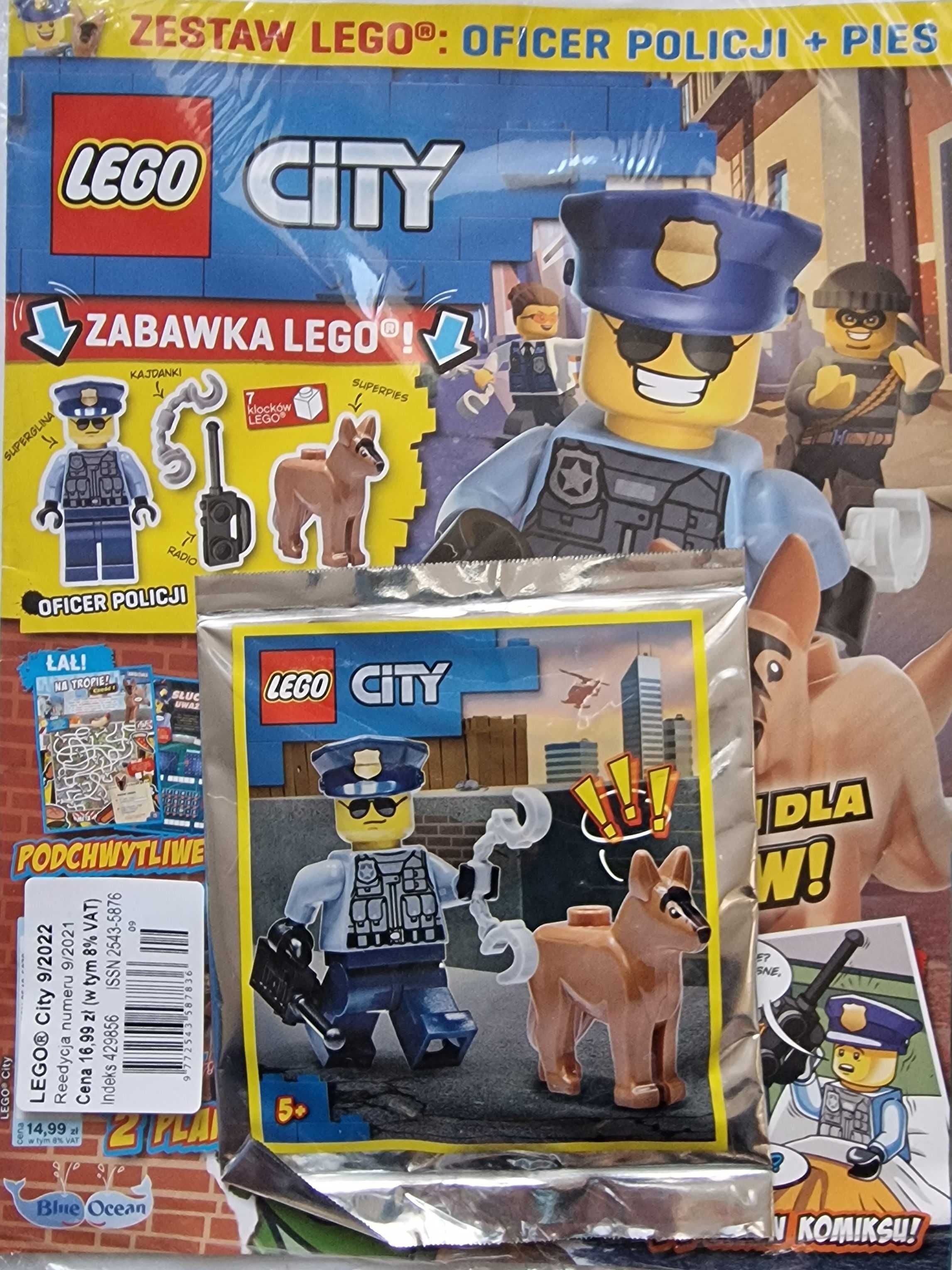 3 szt Lego City magazyn NOWE wywrotka astronauta policjant pies nurek