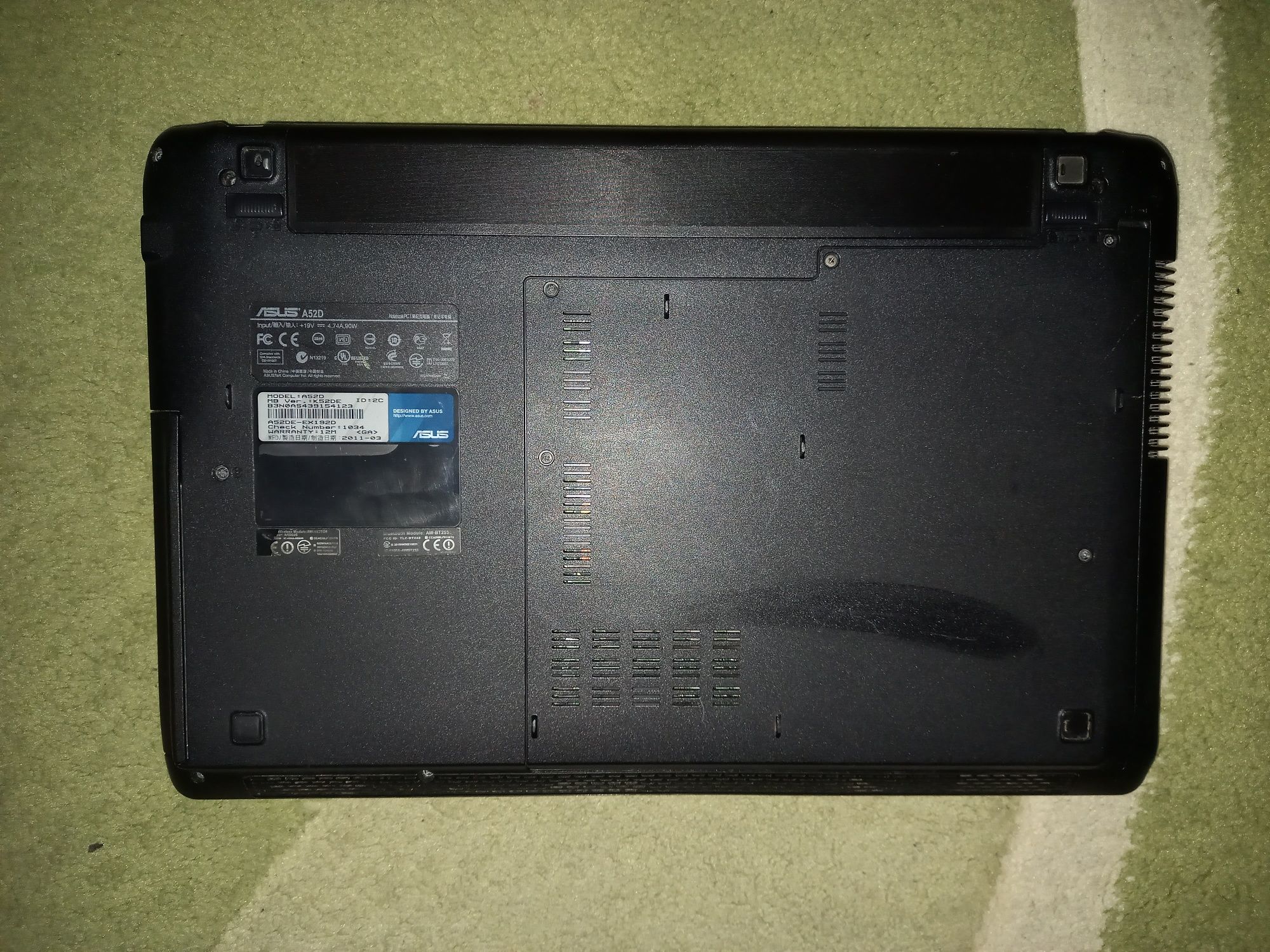 Ноутбук Asus A52De
