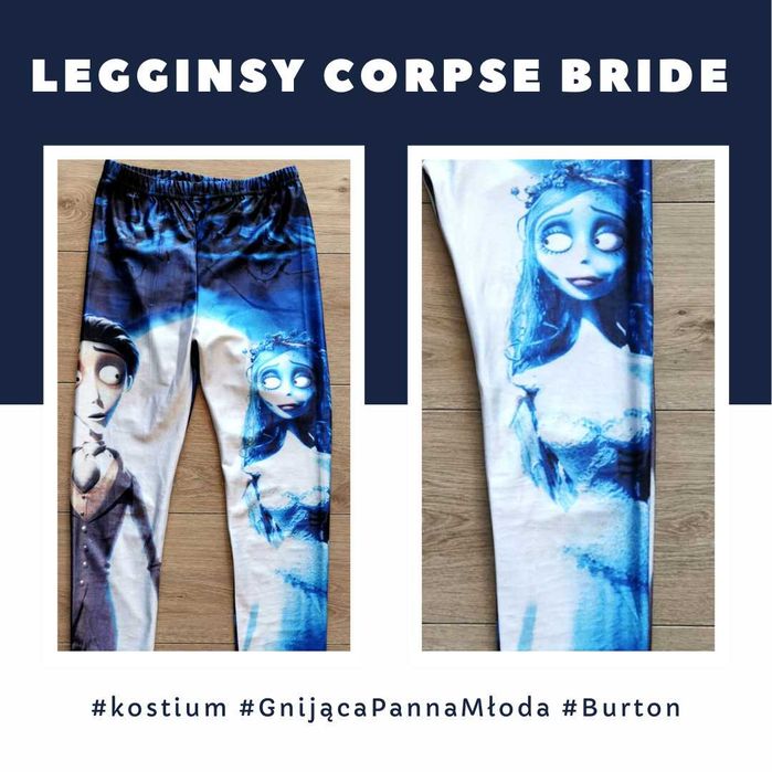 Legginsy Halloween Gnijąca Panna Młoda (S/M) #nadruk #Burton
