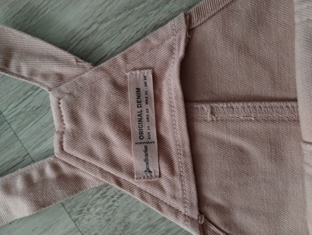 Spódnica  na szelkach ogrodniczka Stradivarius denim r.34