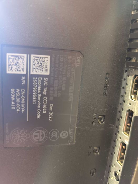 Monitor Dell U2719 led 2k WQHD IPS 2560 x 1440