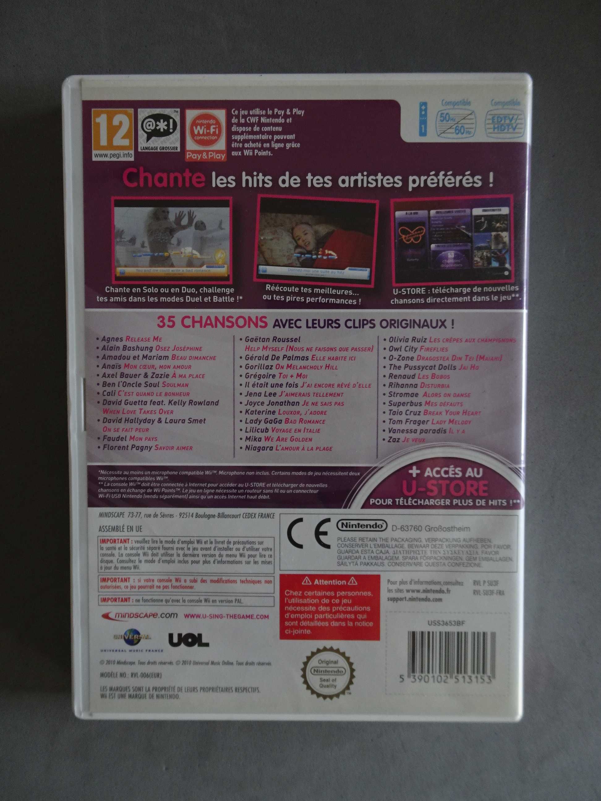 Jogo WII - U-Sing 2