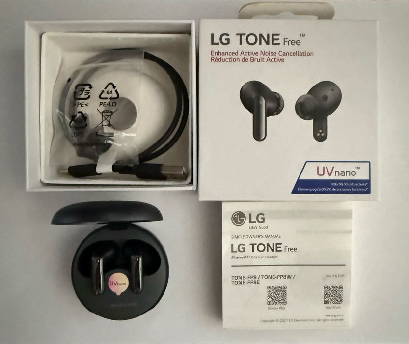 Słuchawki dokanałowe LG TONE Free FP8 ANC Czarny