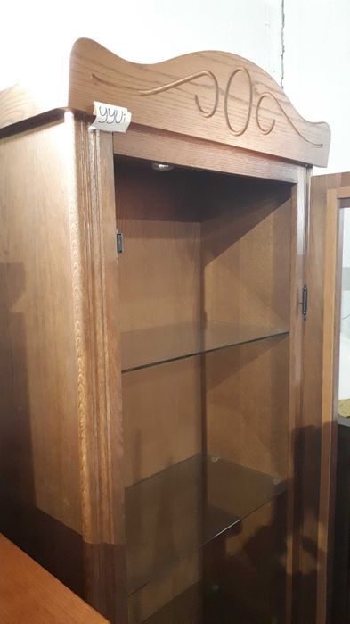 Witryna gablota serwantka dąb dębowa z oświetleniem FV DOWÓZ