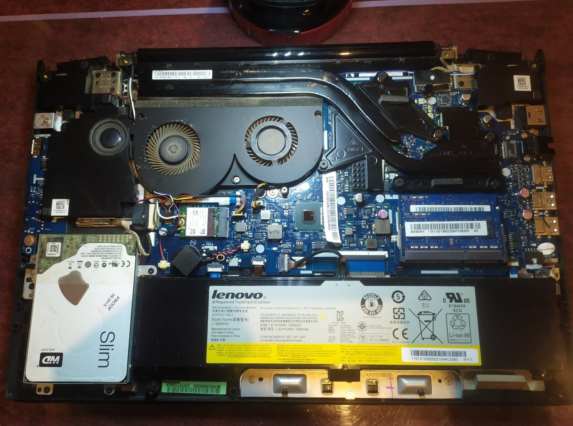 Na części - Lenovo y50-70 i7 4720HQ GTX 960m 2x4gb ram ZIVY2 LA-B111P