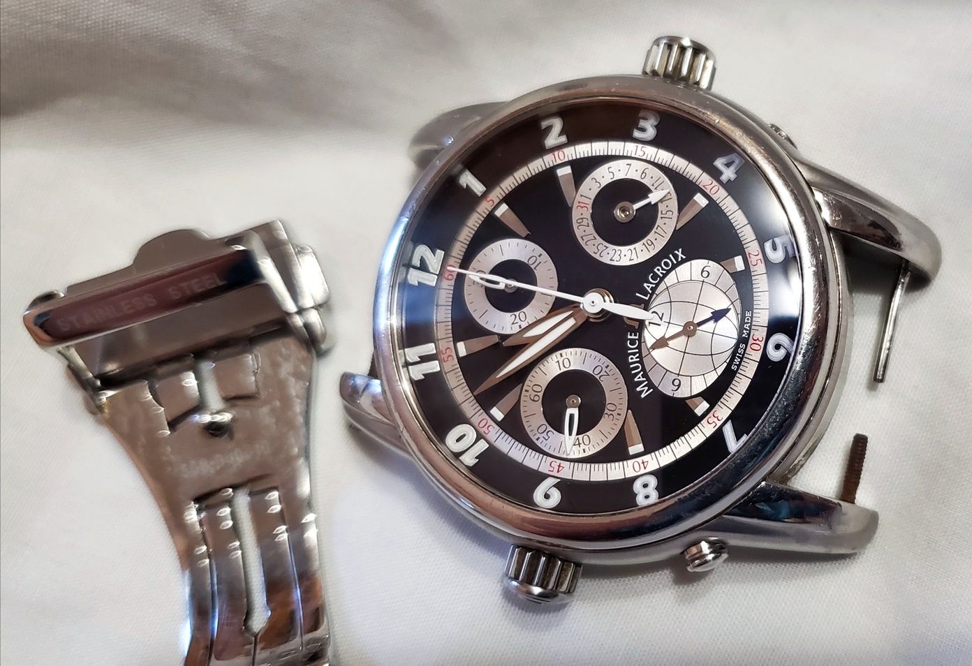 Продам часы Maurice Lacroix Swiss в нерж.корпусе марка времён ссср