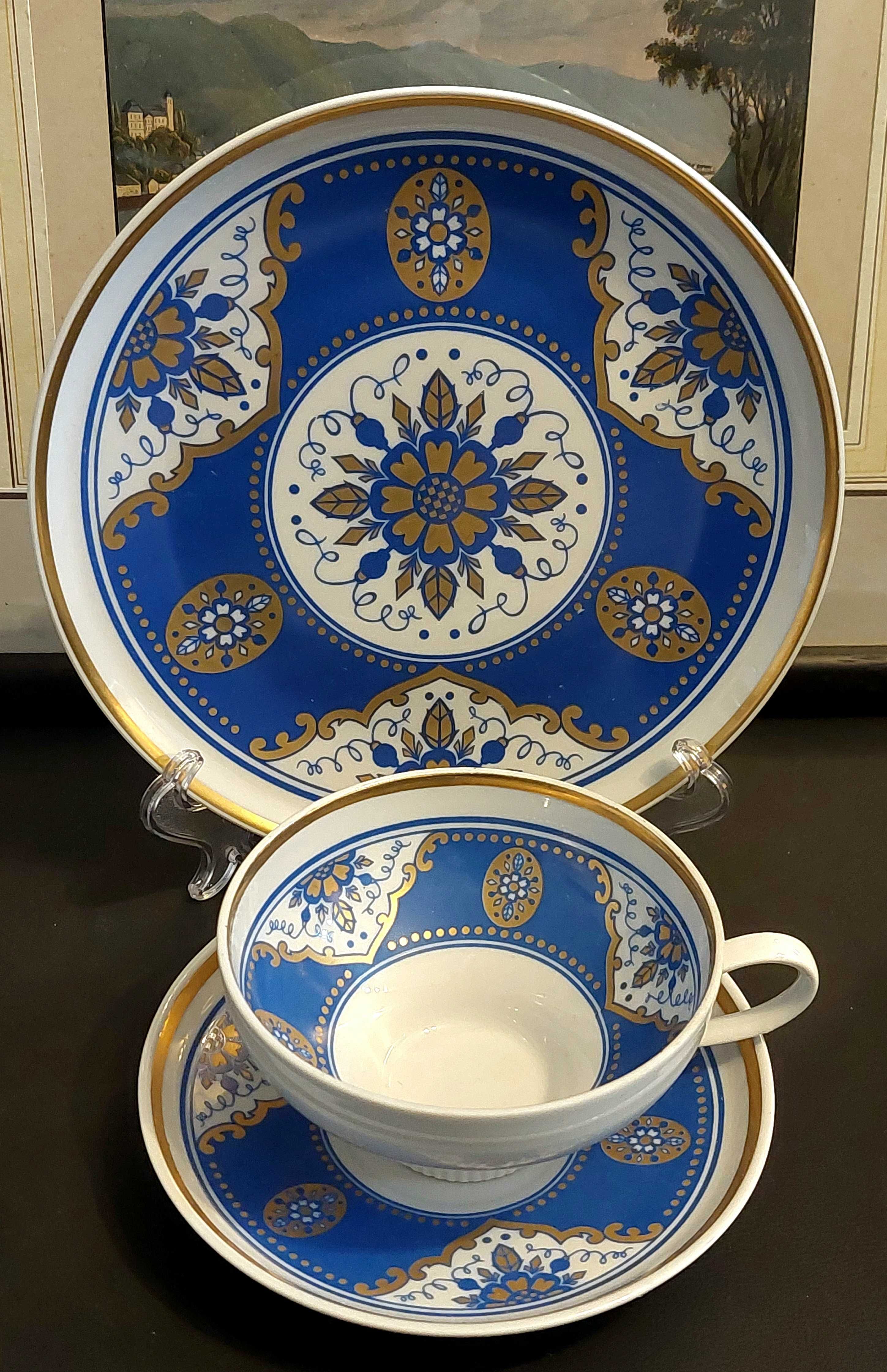 Colditz porcelann trio zestaw sniadaniowy ORIENTALNY wzór