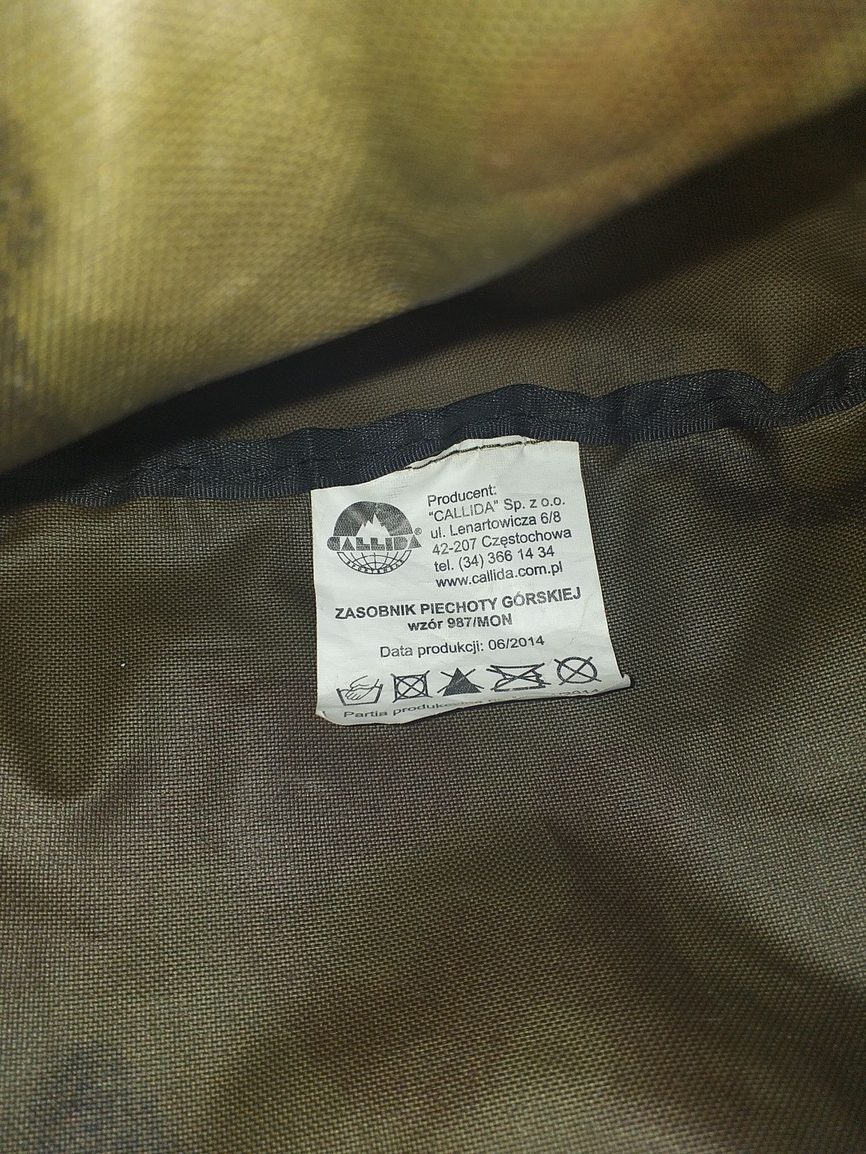 Mały plecak do zasobnika wz.987/MON,militaria,wojskowe,WP,demobil