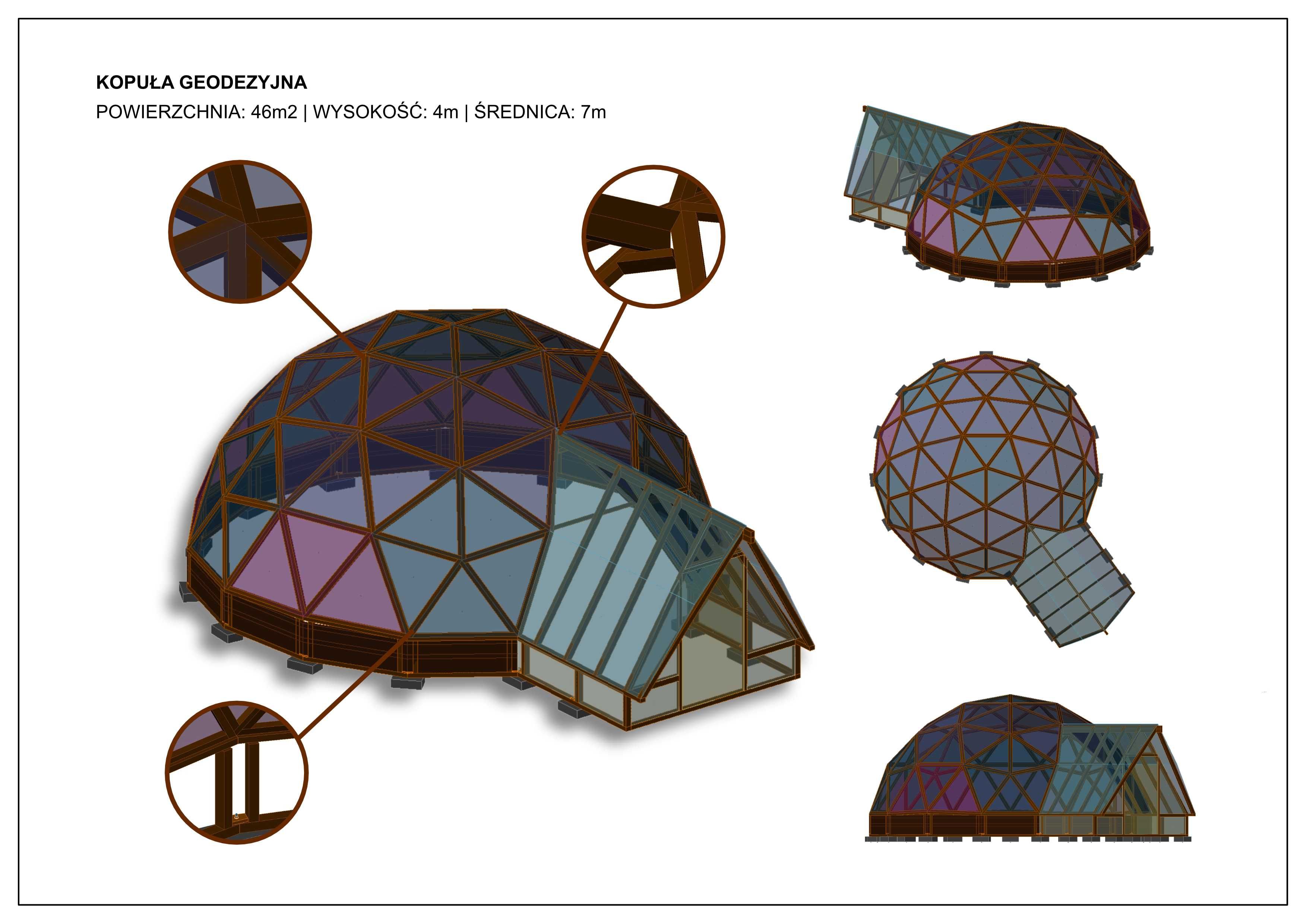 Kopuła geodezyjna SZKLARNIA ALTANA DOM kopułowy śląskie małopolskie