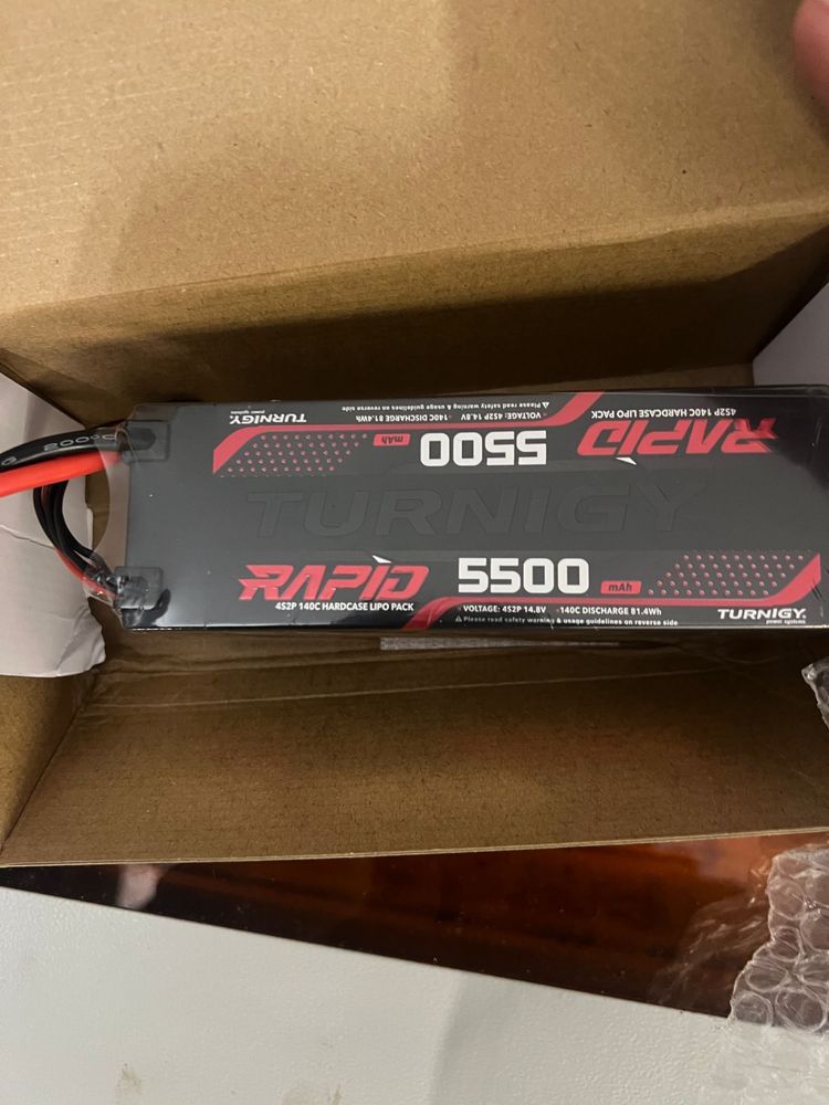 Bateria Lipo 4S 5500mAh 140C com caixa de proteção, para carros RC