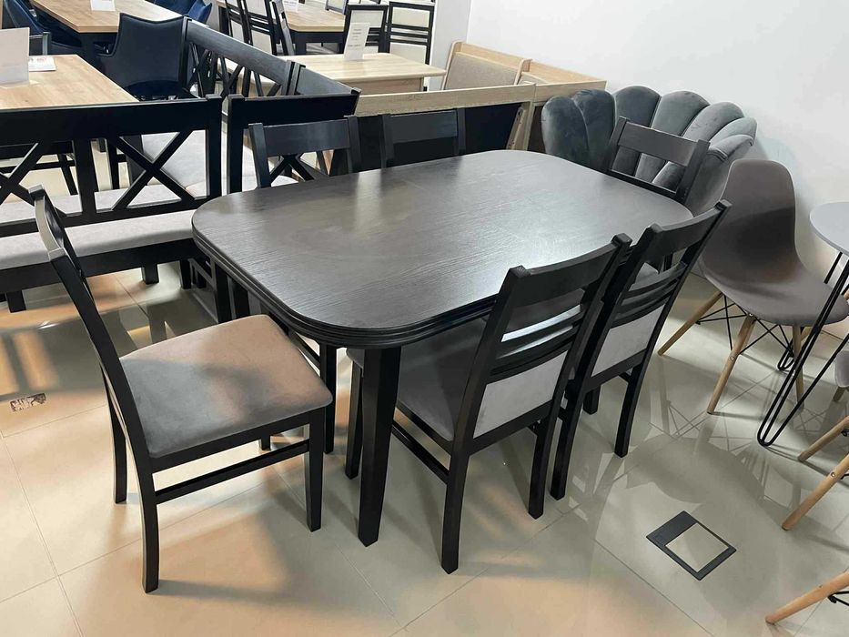 (105WN) Stół rozkładany + 6 krzeseł, wyprzedaż 899 zł