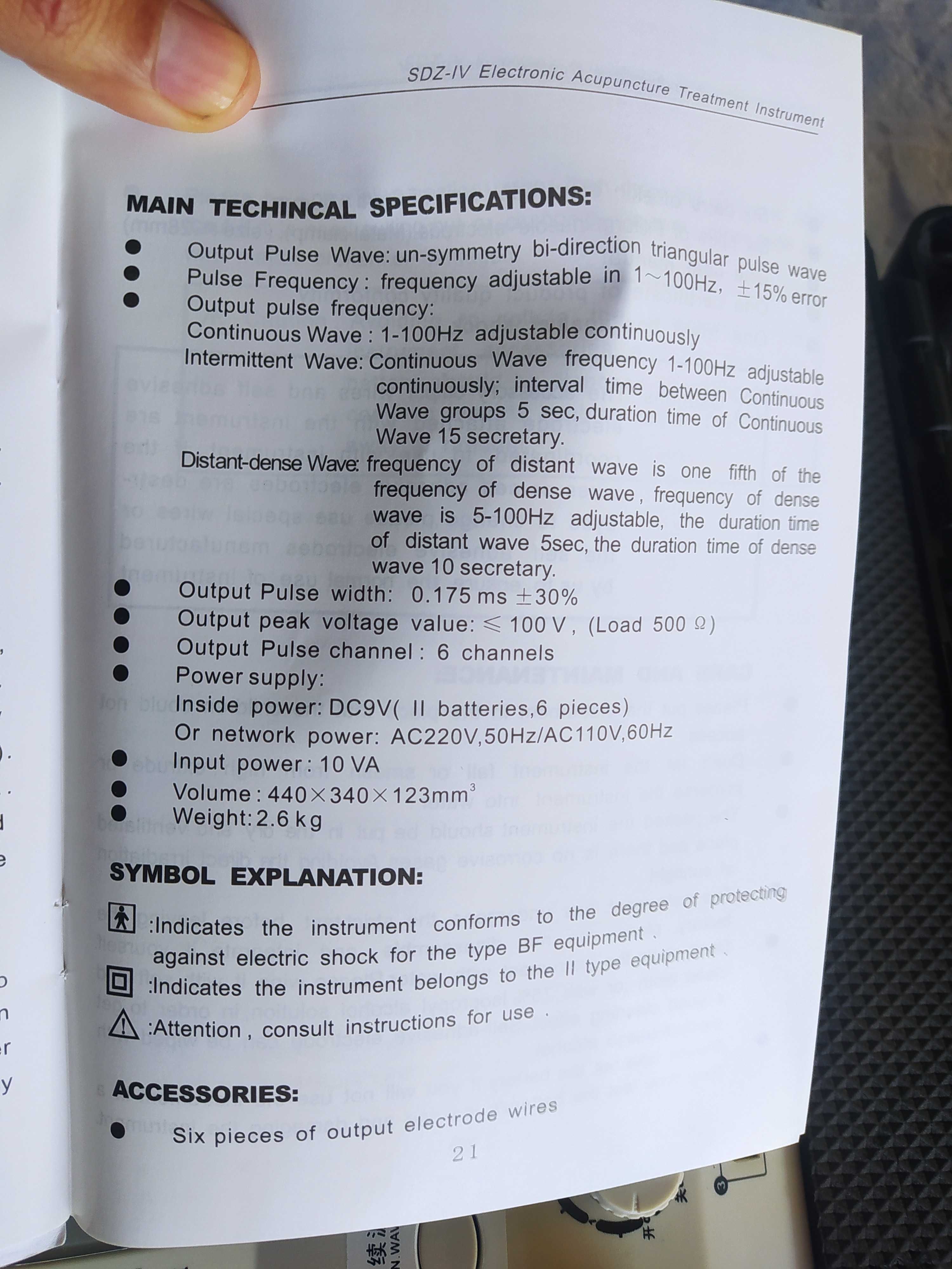 Eletroestimulador acupuntura SDZ IV