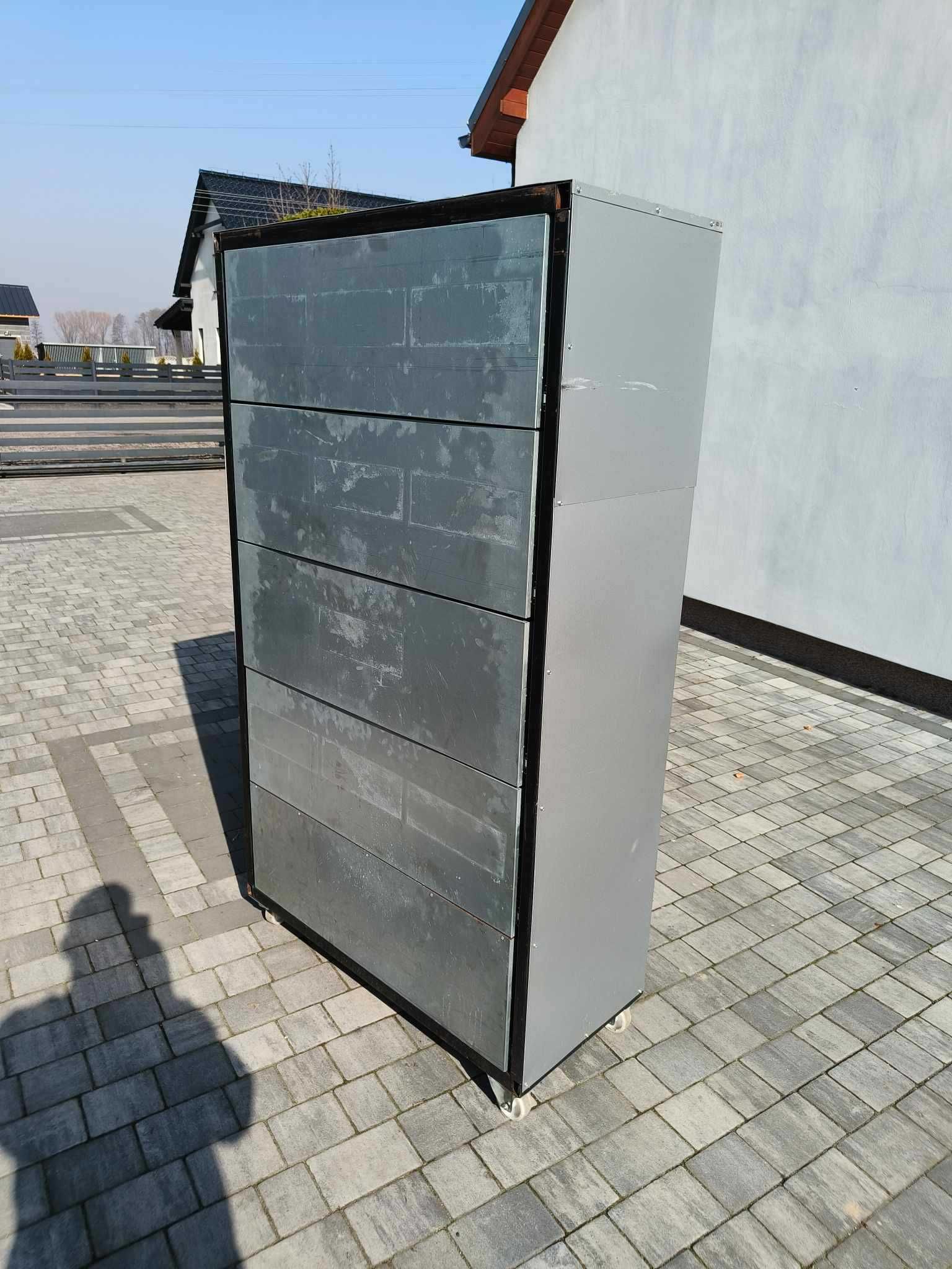 Szafa metalowa na kółkach 5 szuflad
