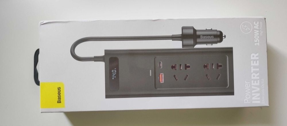 Автомобільний інвертор baseus 150w 12v->220v