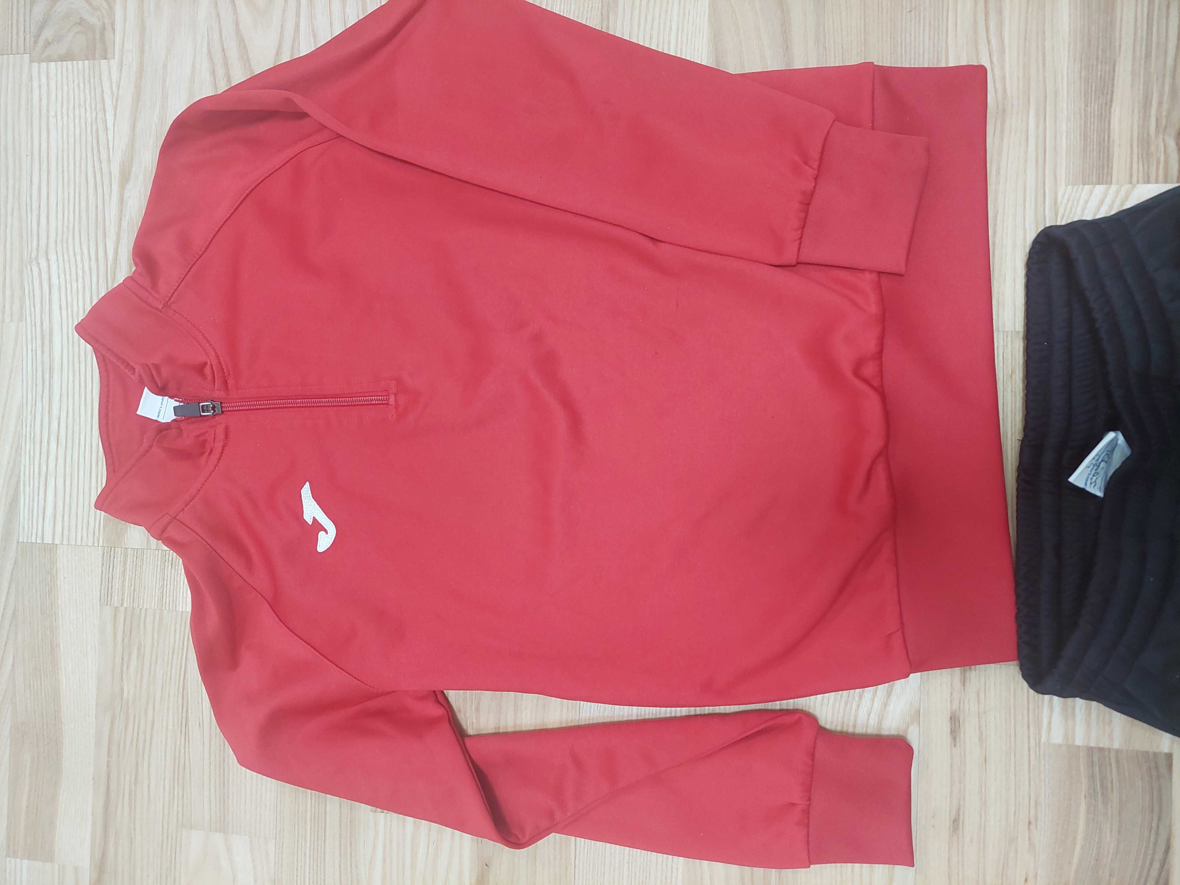 Dres sportowy dla chłopca Joma czerwona bluza, czarne spodnie na 10lat