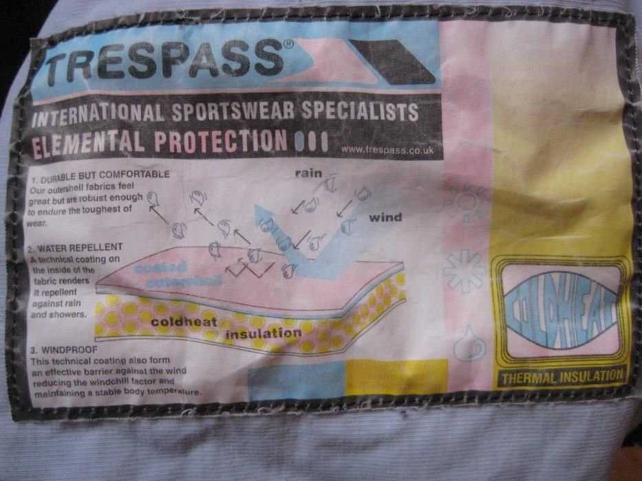 Куртка термо зимняя Trespass США размер М-L.