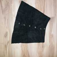 Reserved xs sztruksowa czarna spódnica damska