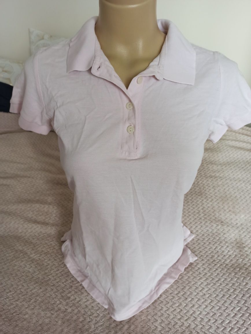 T-Shirt damski pudrowy róż, bluzka