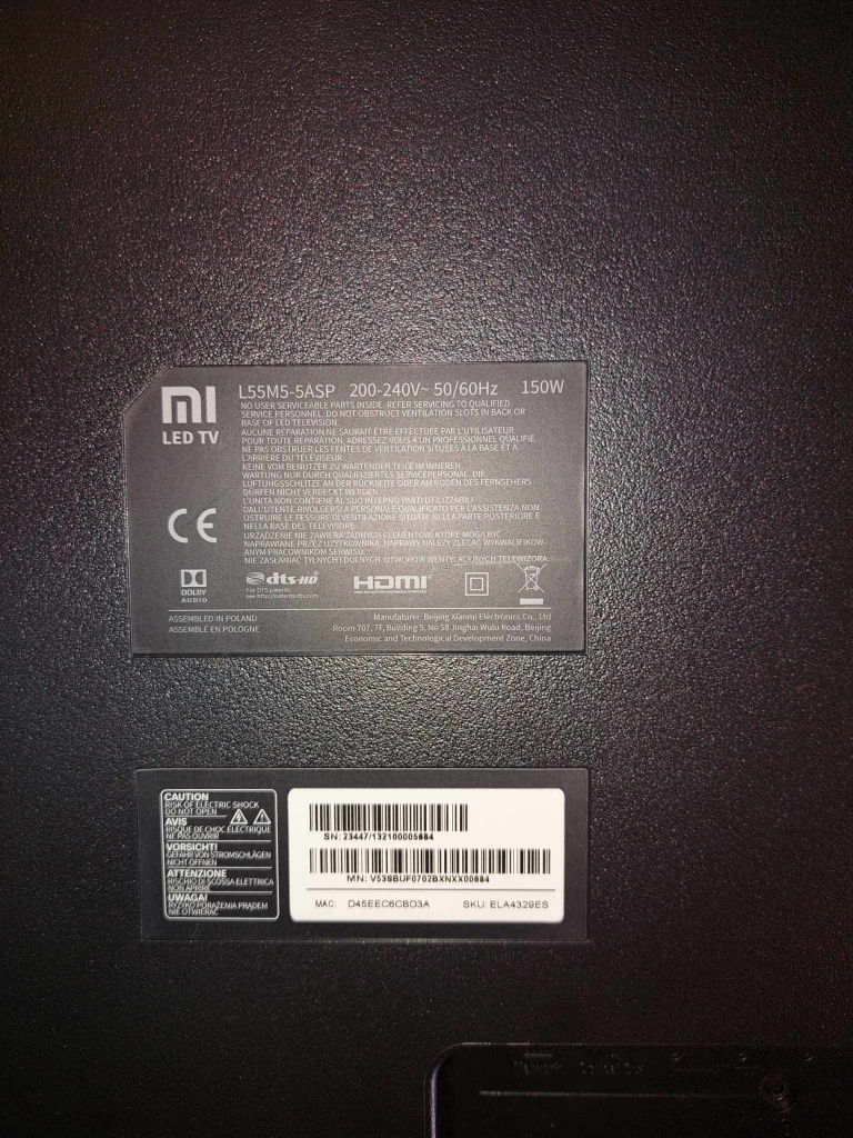 TV Xiaomi 55" Mi TV 4S Smart TV 4K
