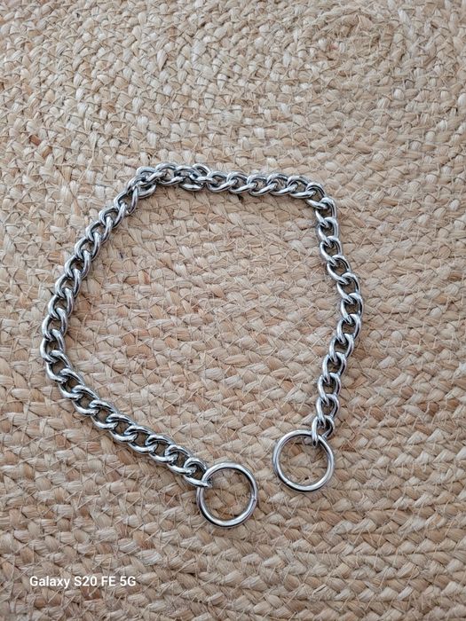 Nowy łańcuszek dla psa,  obroża wystawowa 50cm