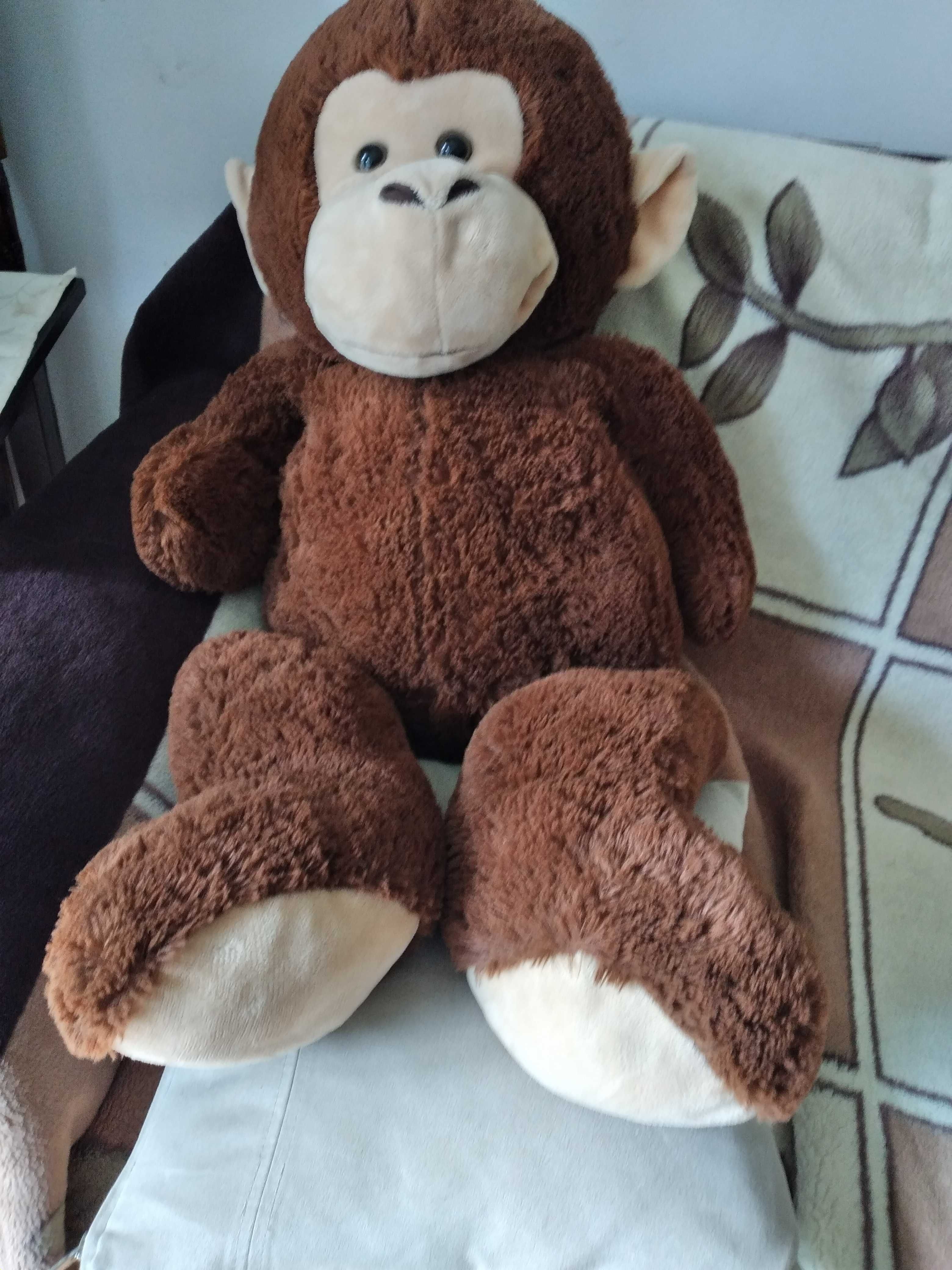 Zabawka pluszowa sympatyczna przytulanka małpka DUZA 100 cm.