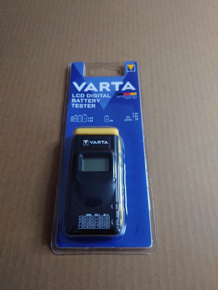 TESTER Baterii Miernik LCD AAA, AA, C, D, 9V, N, GUZIKOWE VARTA Mały