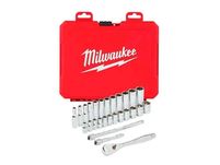 Набір метричних хромованих головок Milwaukee 1/4" (28 шт)