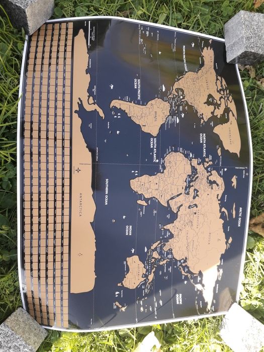 Mapa świata plakat do zdrapywania
