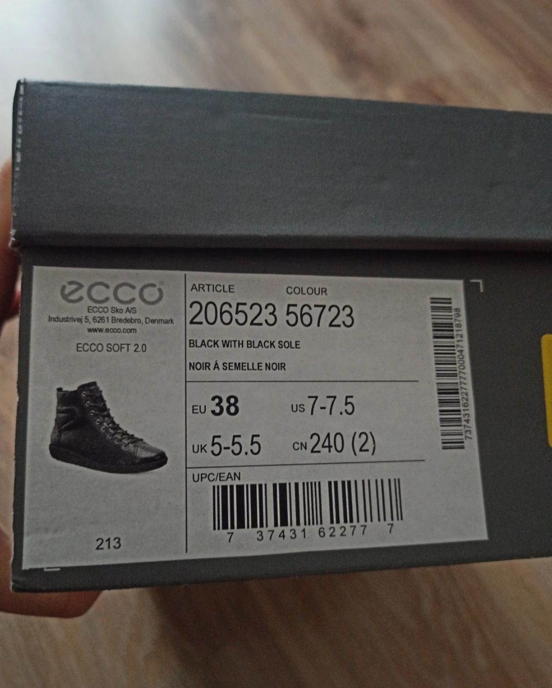 Sneakersy botki skórzane Ecco soft rozmiar 38