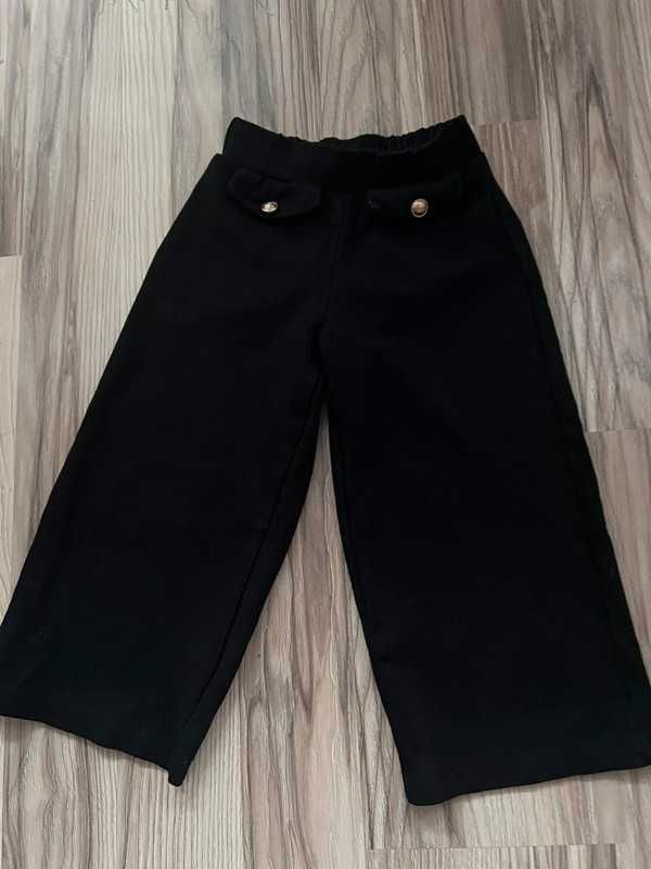 Spodnie z dzianiny leginsy Zara 116 szerokie nogawki śliczne